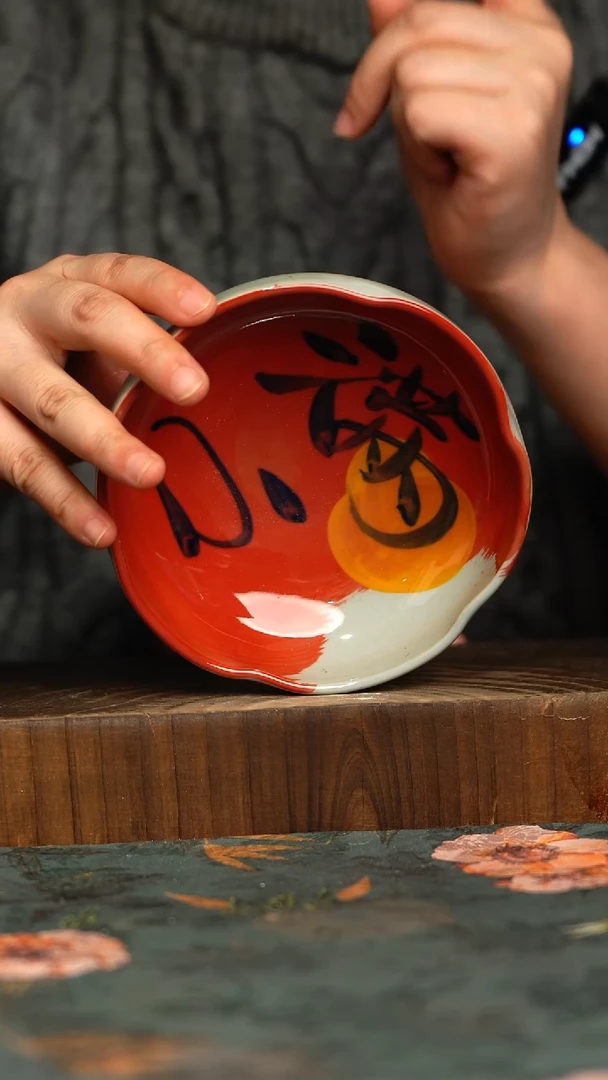 杯釉下彩手工手绘同款陶器