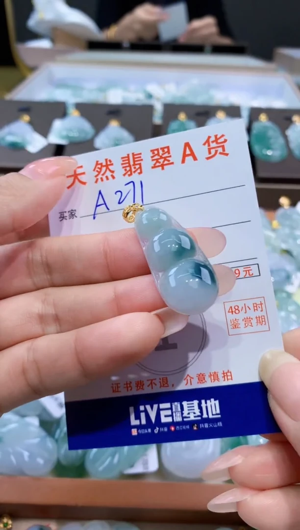 颈饰未镶嵌翡翠天然缅甸翡翠A货挂件