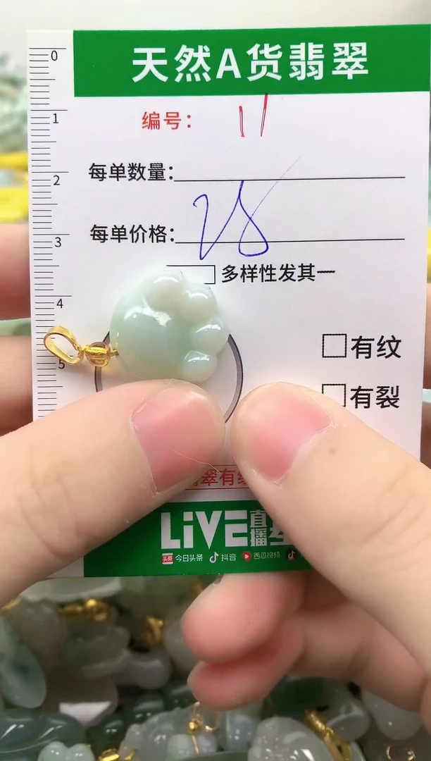 颈饰未镶嵌翡翠纯天然缅甸A货翡翠-11