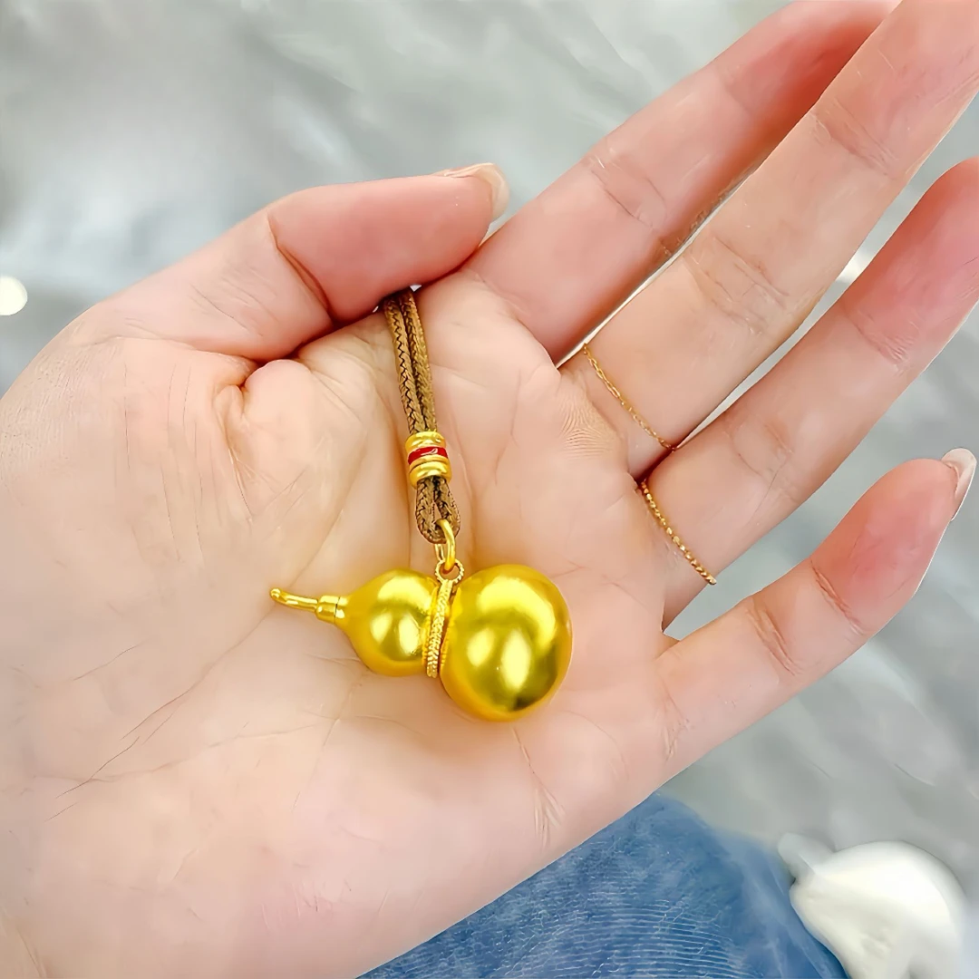 铜合金吊坠 古法铜合金花丝葫芦吊坠新中式国潮葫芦情侣时尚挂坠