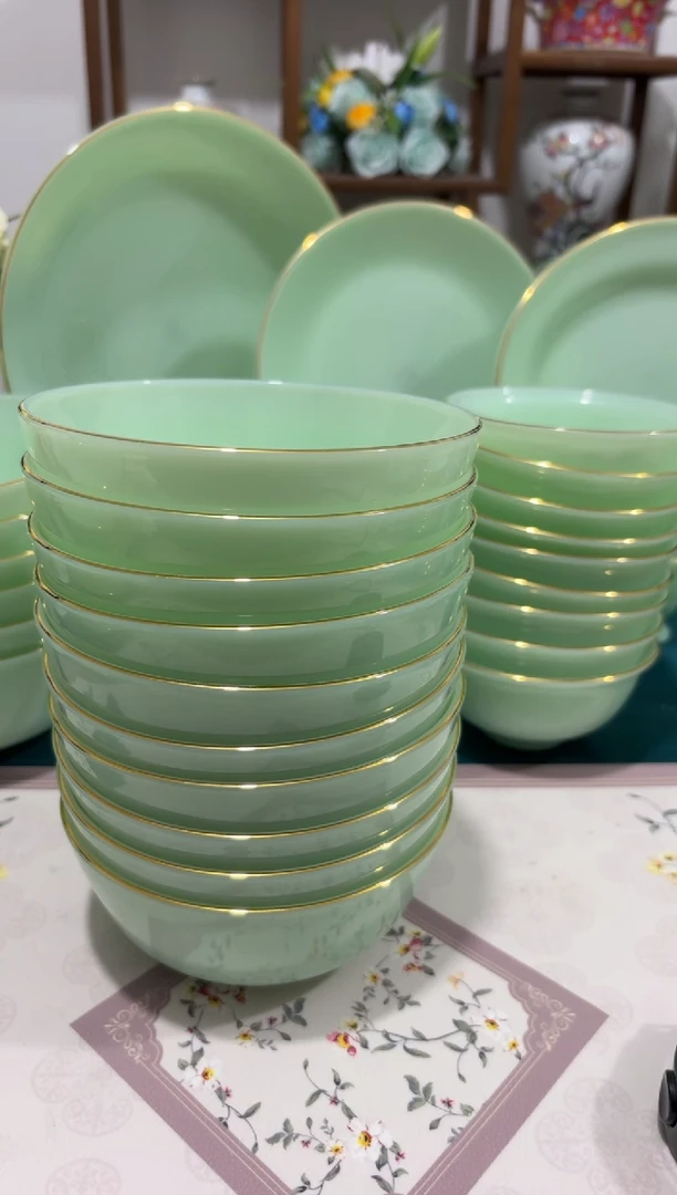 5.5英寸玉瓷碗10个口径13.8厘米