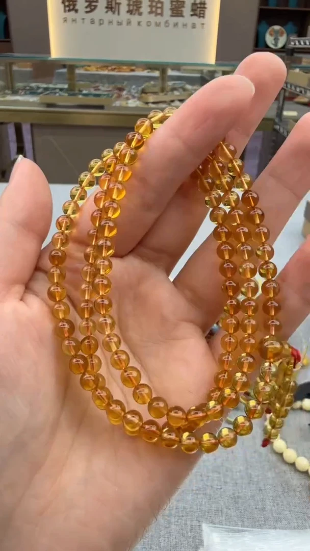 琥珀颈饰未镶嵌331秒拍号 假一罚三