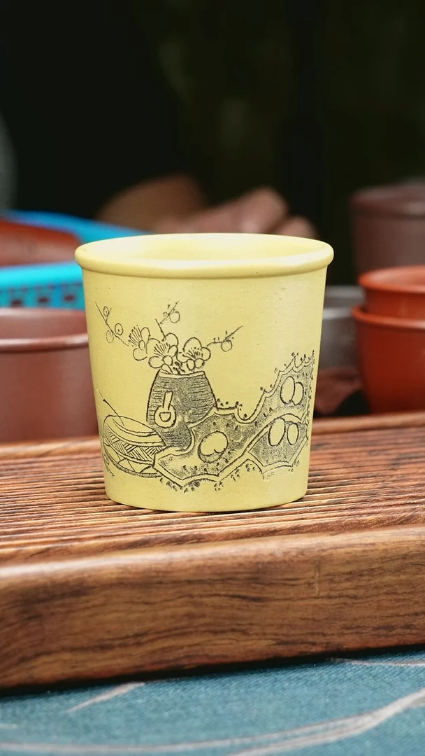 茶杯紫砂本绿雅集杯