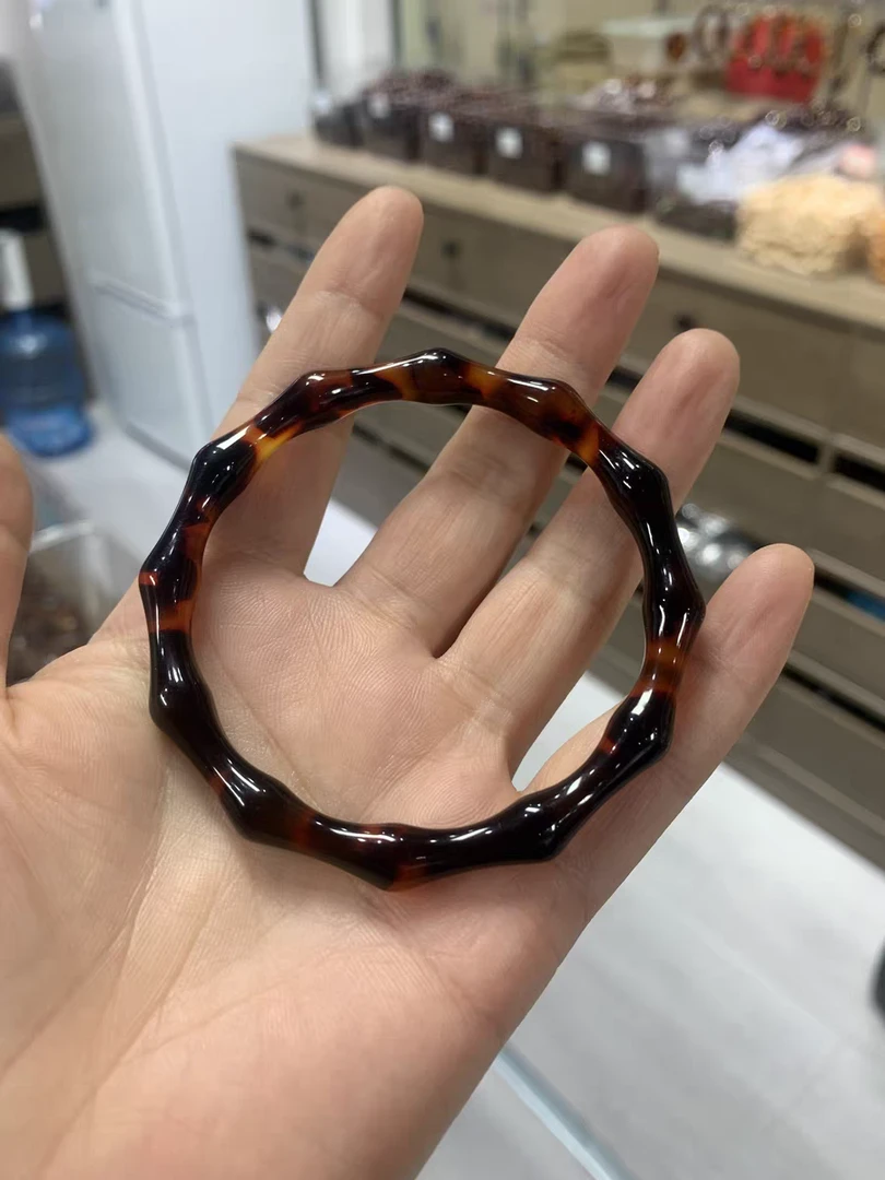 214号-精品花色塑料竹节手镯