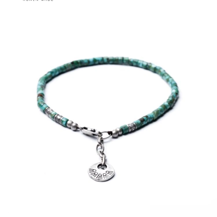 BTSP 25SS阿玛拉北欧小众绿石串珠男女做旧复古手链