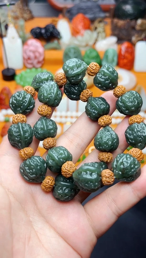 【闪购商品】和田玉手串未镶嵌核桃多样性拍一发一01