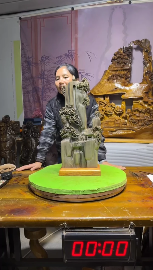 金丝楠用****6金丝楠木乌木摆件