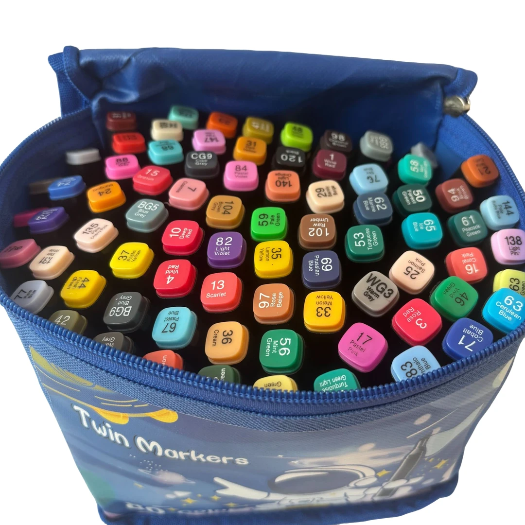 【80色双头丙烯马克笔】双头马克笔套装学生动漫绘图美术马克笔儿童绘画笔水彩笔