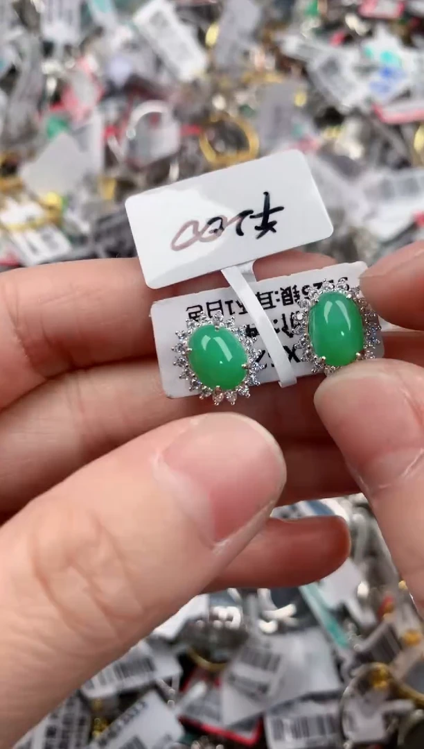 银S925镶嵌戒指翡翠13            2