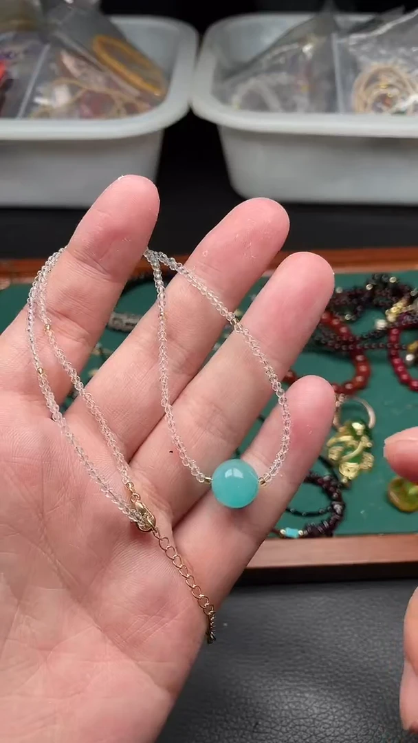 未镶嵌颈饰天河石多样性发货拍一发一