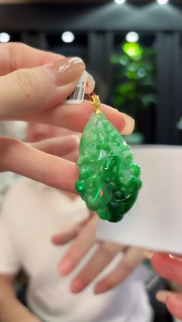 吊坠(不含链)18K金镶嵌翡翠 缅料A货/支持复检/一件