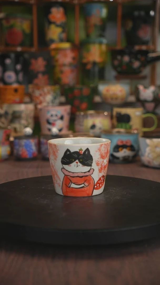 杯子手绘釉下彩