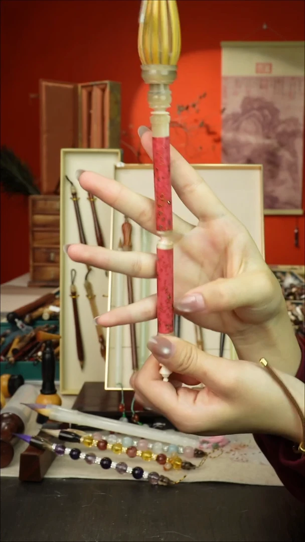 88号闪孤品高货毛笔链接 清水试笔 蘸墨不退