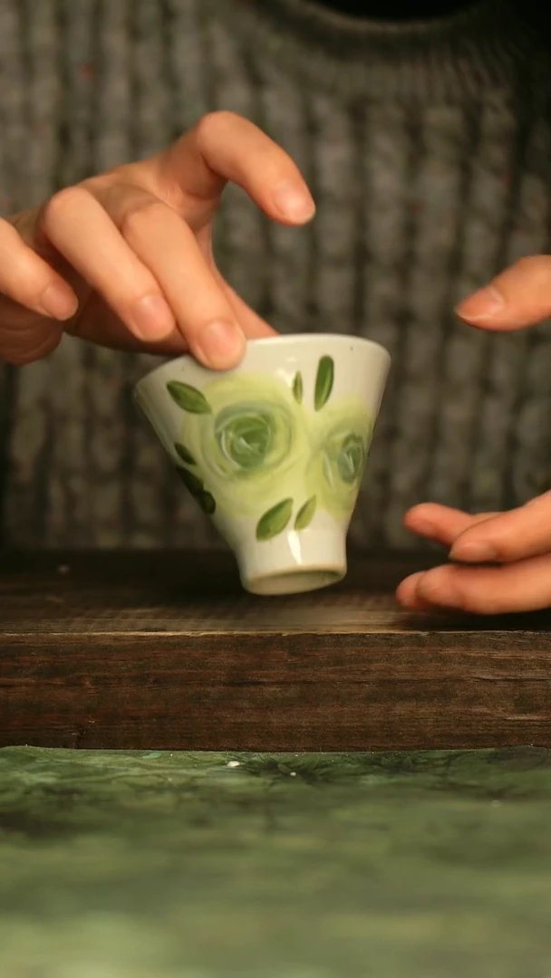 瓷器青诗集手工手绘瓷器