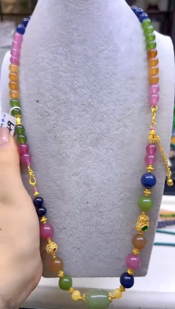 未镶嵌毛衣链碧玺DIY款M649