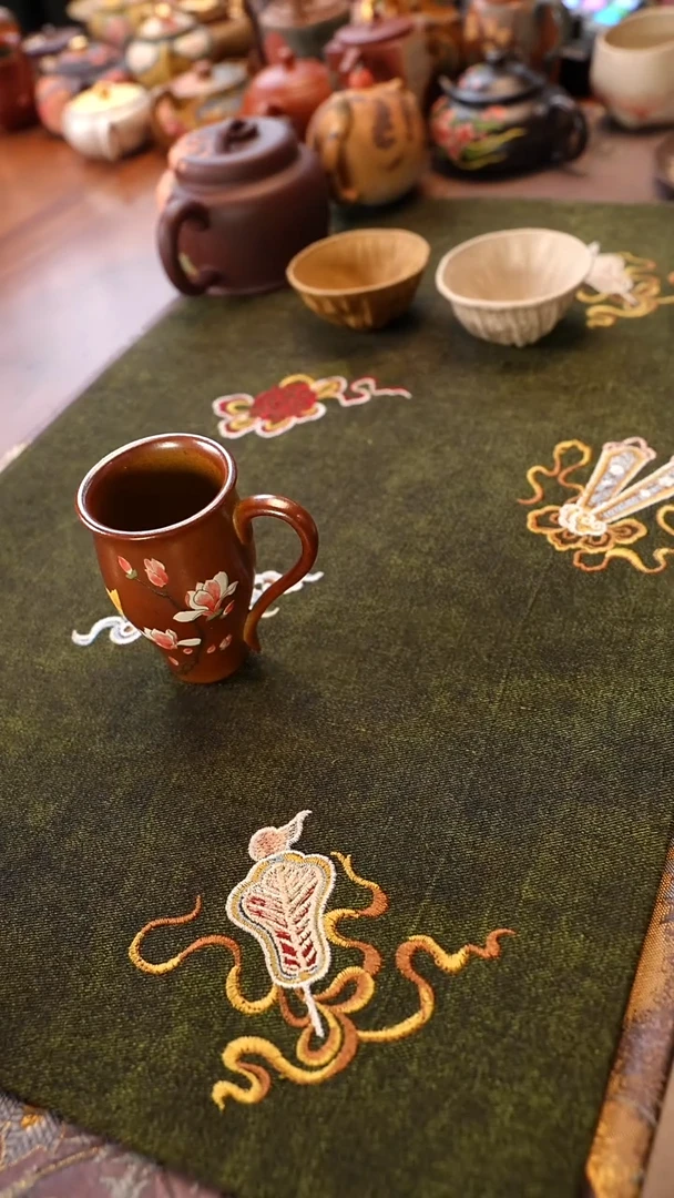茶壶紫砂柴烧玉兰把杯