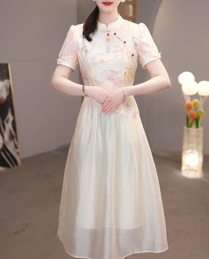 【宠粉定制】B1099连衣裙优雅气质时尚减龄休闲显瘦夏季收腰