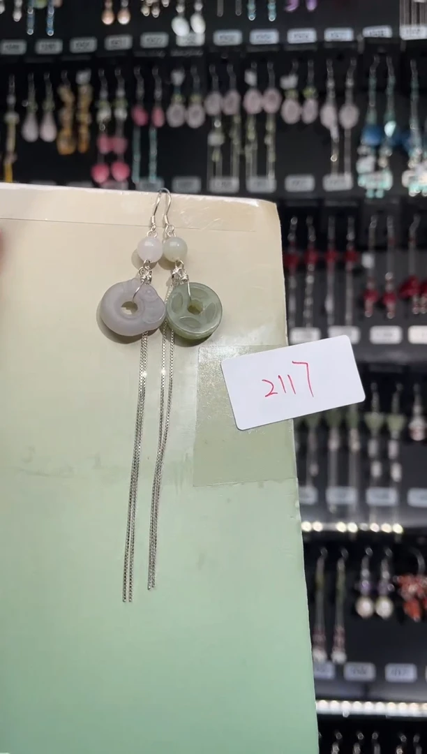 【闪购商品】紫晶耳饰银S925镶嵌喜欢拍微瑕