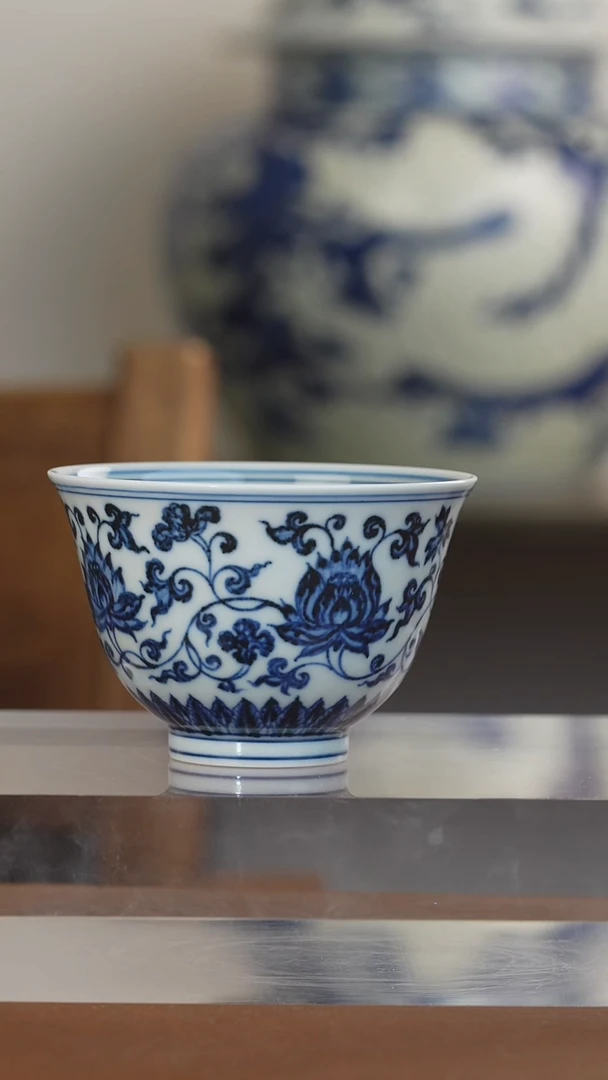 舜瓷芭蕉叶莲花杯