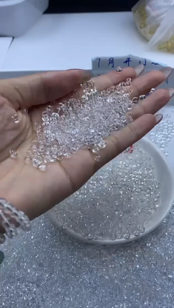 未镶嵌颈饰水晶w2876白水晶算盘4*2mm*50颗