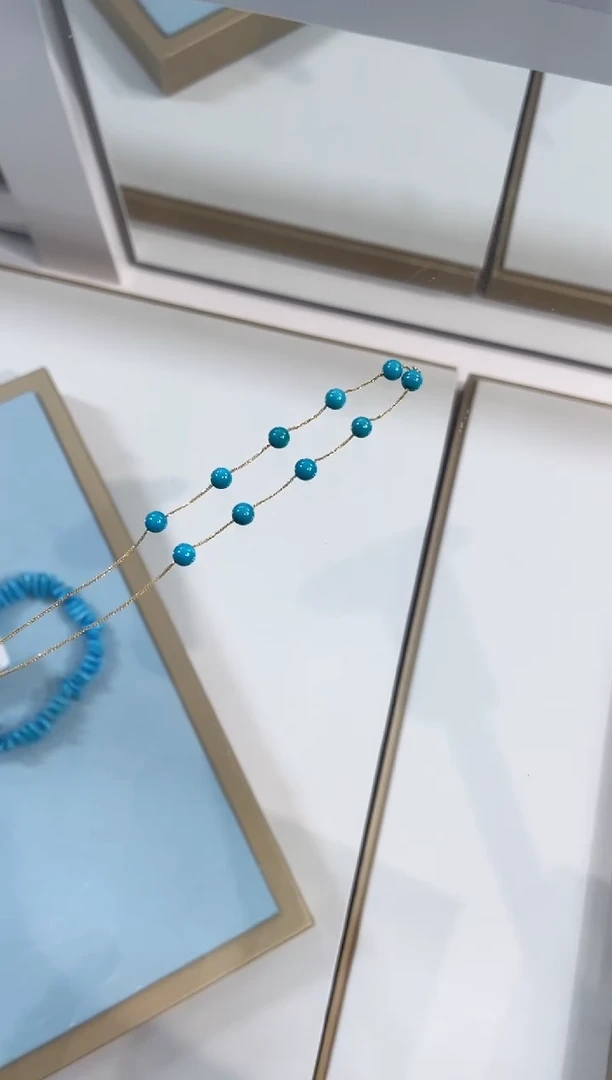 绿松石未镶嵌项链发货一件