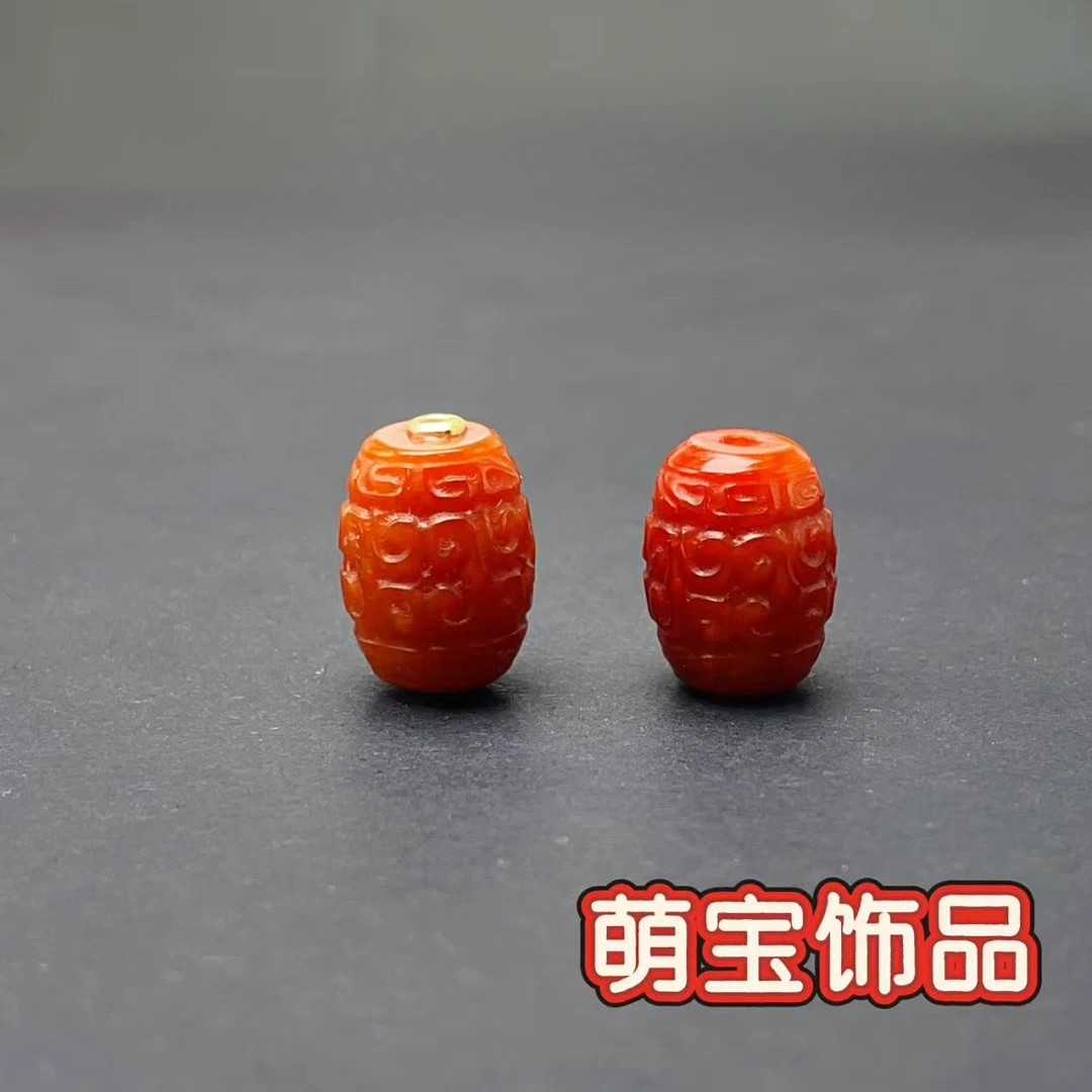 【萌宝饰品】A513天然玛瑙回纹路路通时尚DIY款/手串隔珠约16*11mm