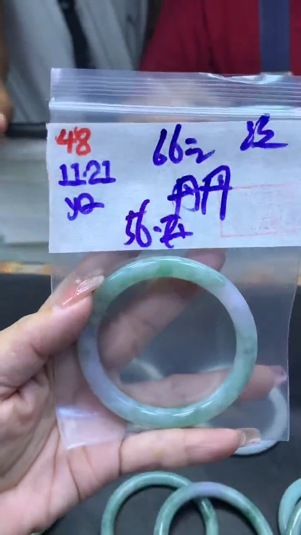 未镶嵌定制翡翠丹**妹48手镯纹56+66元+拍一发一