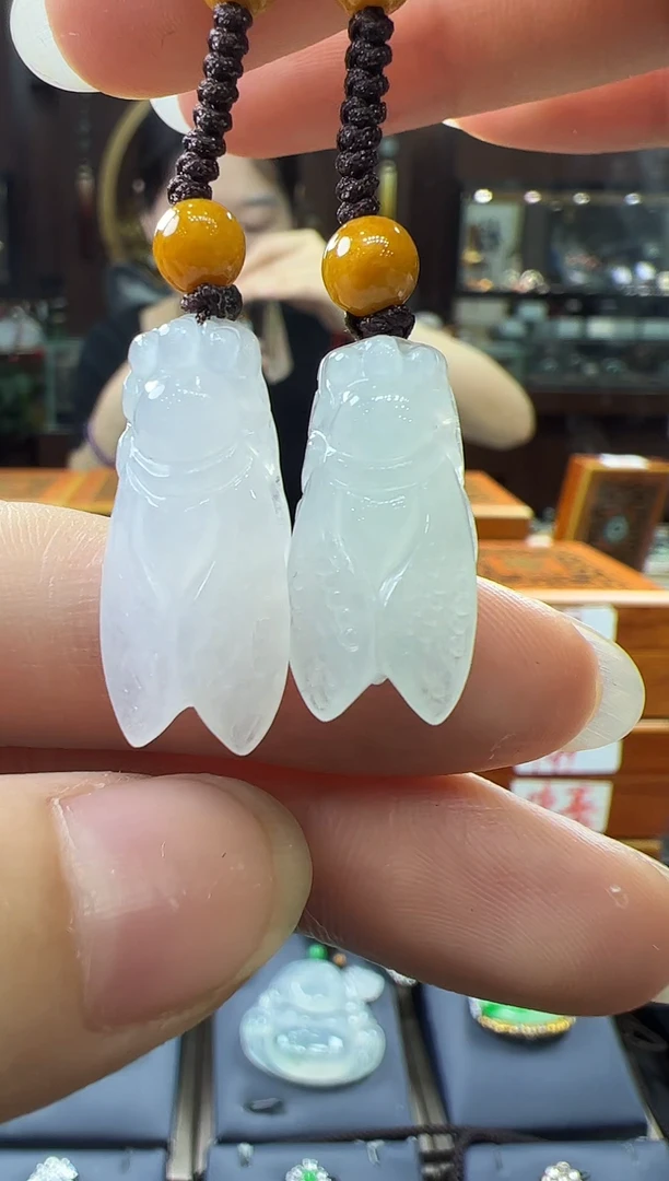 翡翠挂件未镶嵌知了手机挂（多样性发其一）