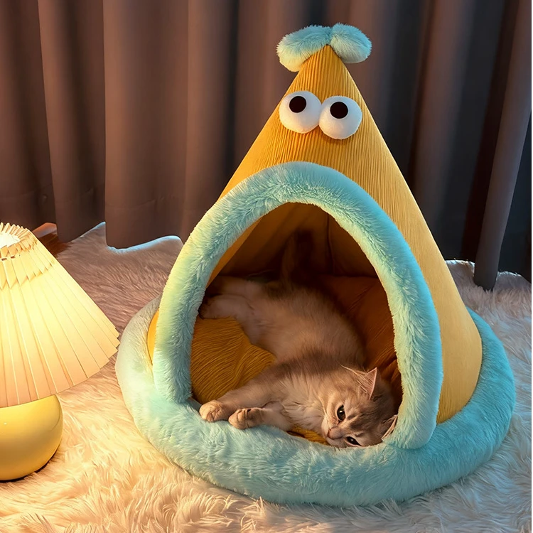 帐篷猫窝宠物窝冬季保暖舒适加厚半封闭狗窝小型犬四季通用狗狗屋