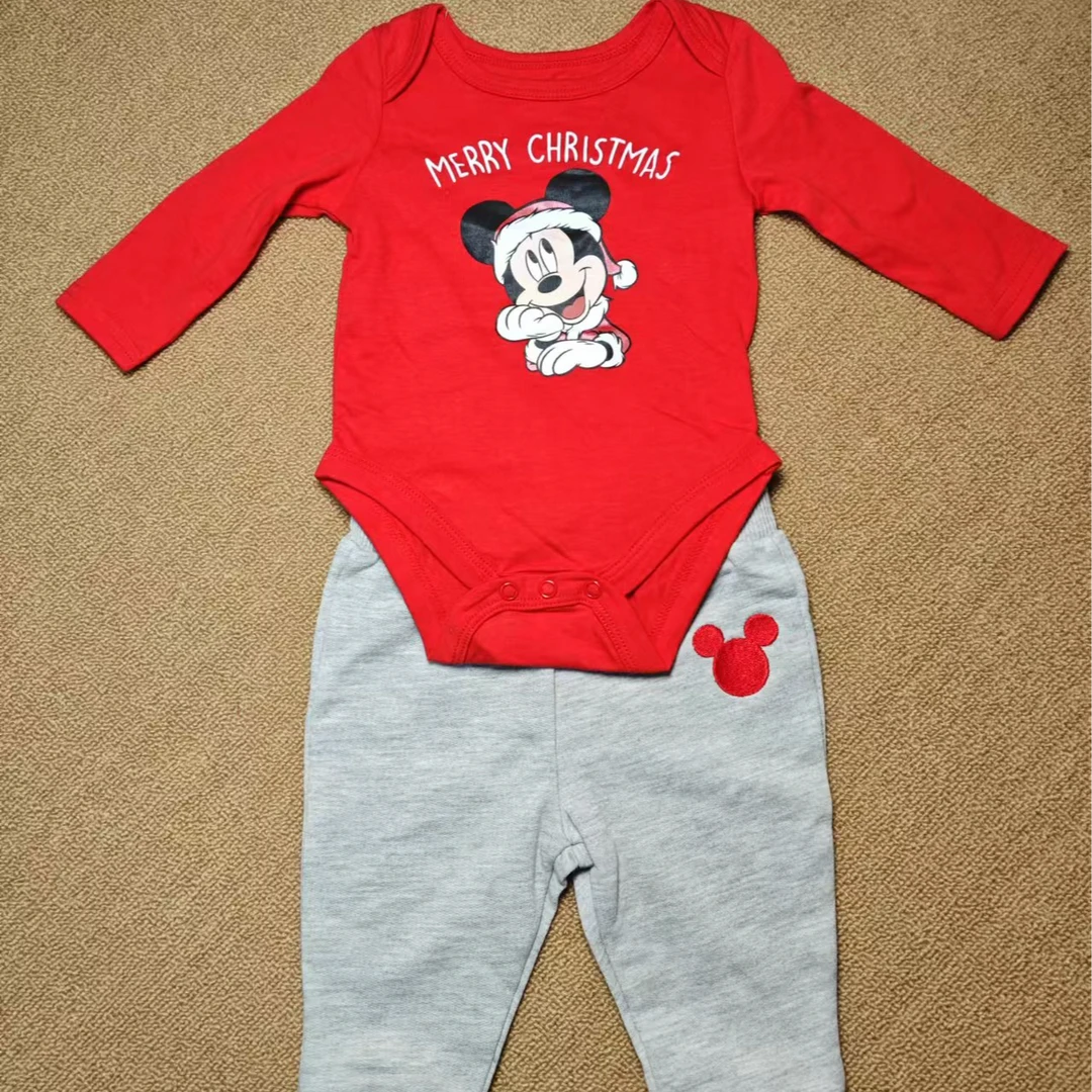 纯棉卡通包屁裤子两件套儿童长袖婴幼儿婴儿新生儿女宝保暖婴童