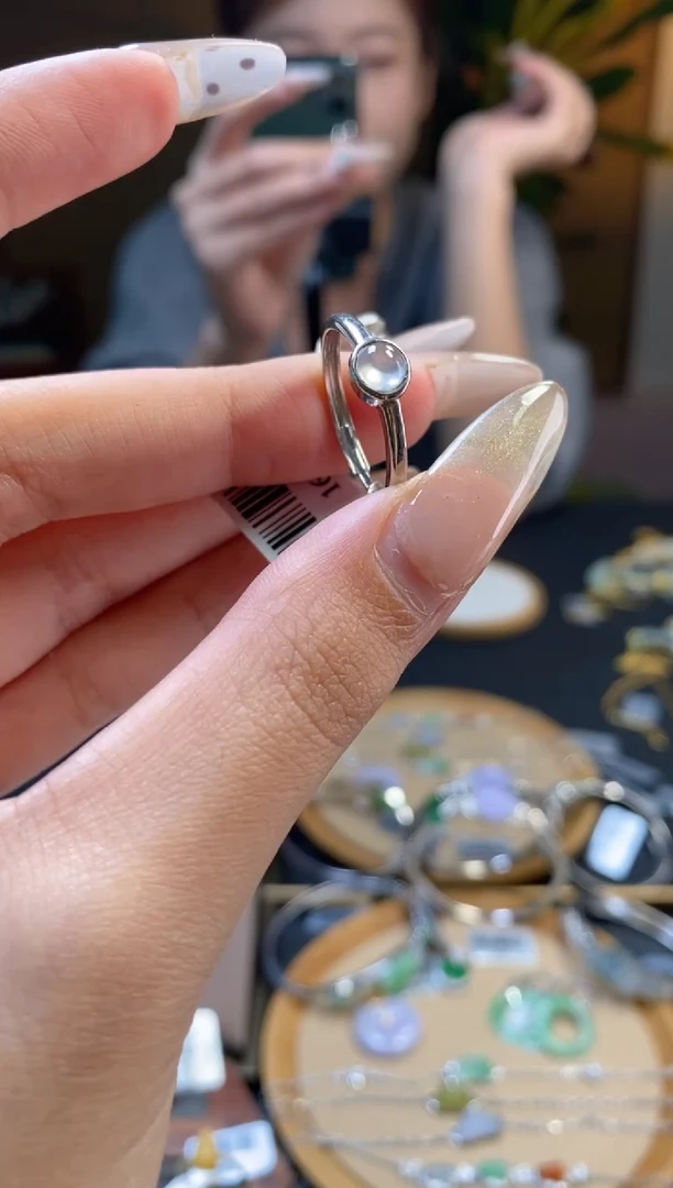 颈饰银S925镶嵌翡翠净货16048