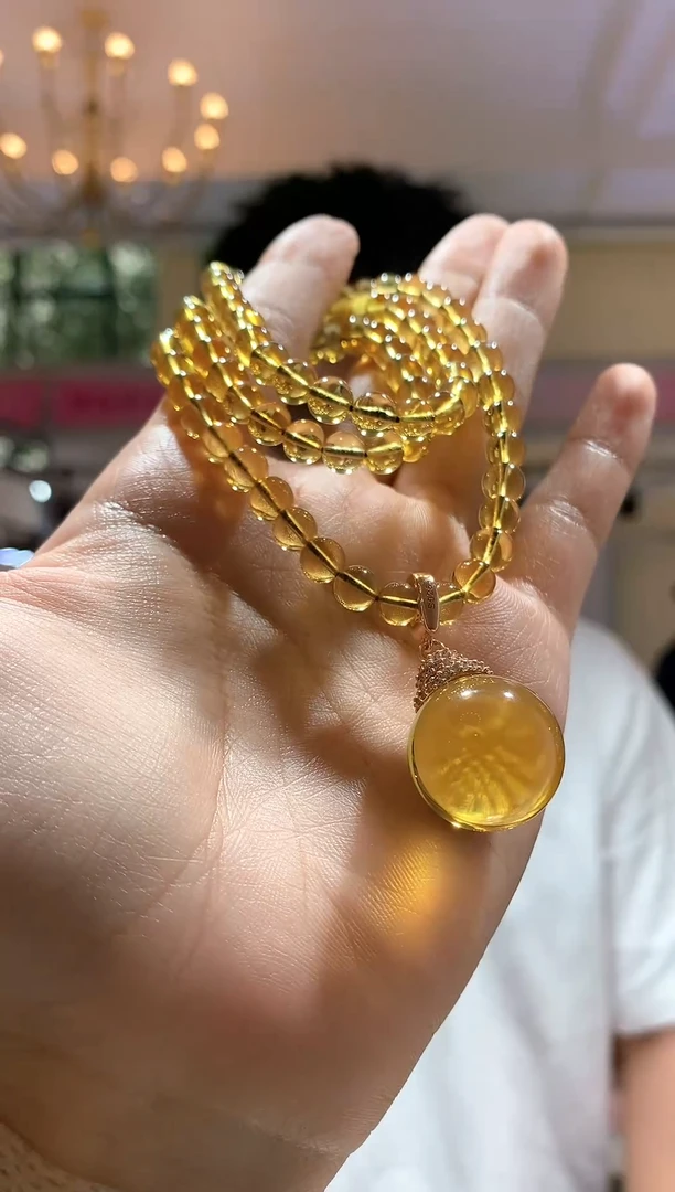 琥珀颈饰未镶嵌老王严选