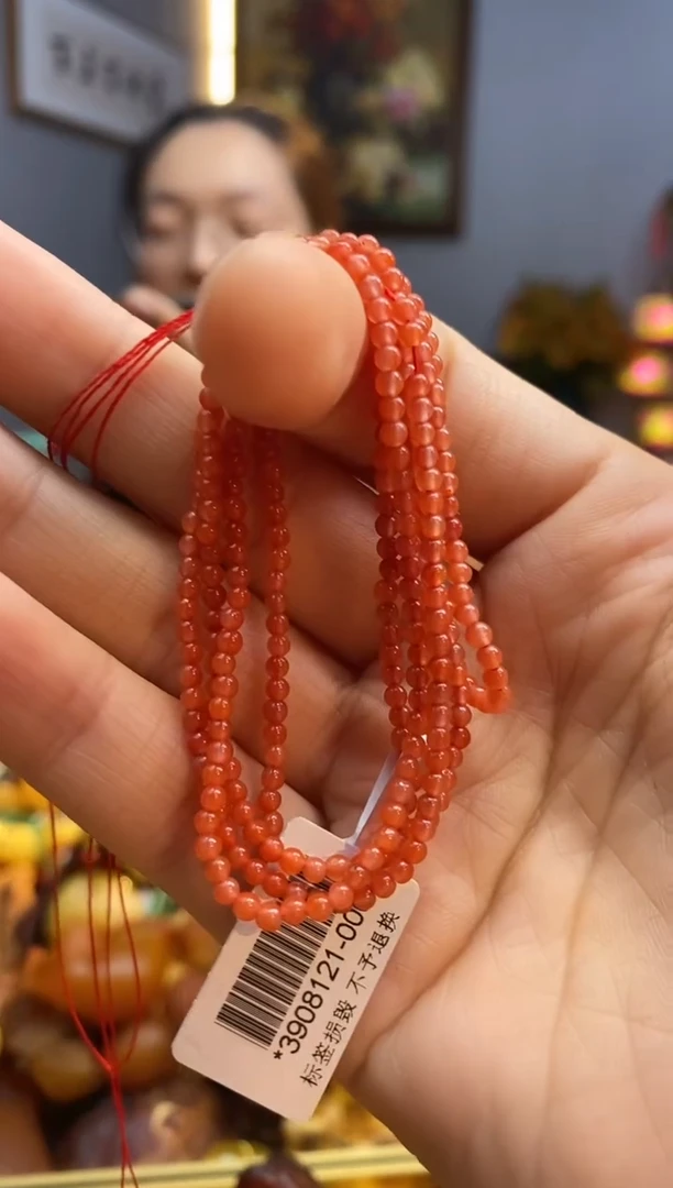 南红玛瑙未镶嵌颈饰项链