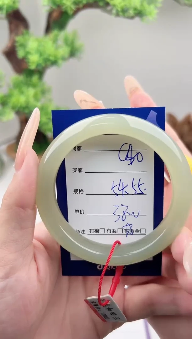 未镶嵌手镯和田玉微色差C40