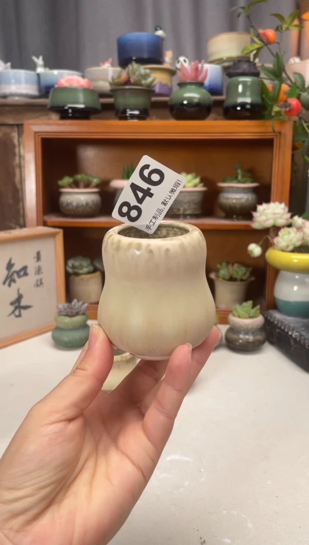 瓷片花****8846知木小芳花盆