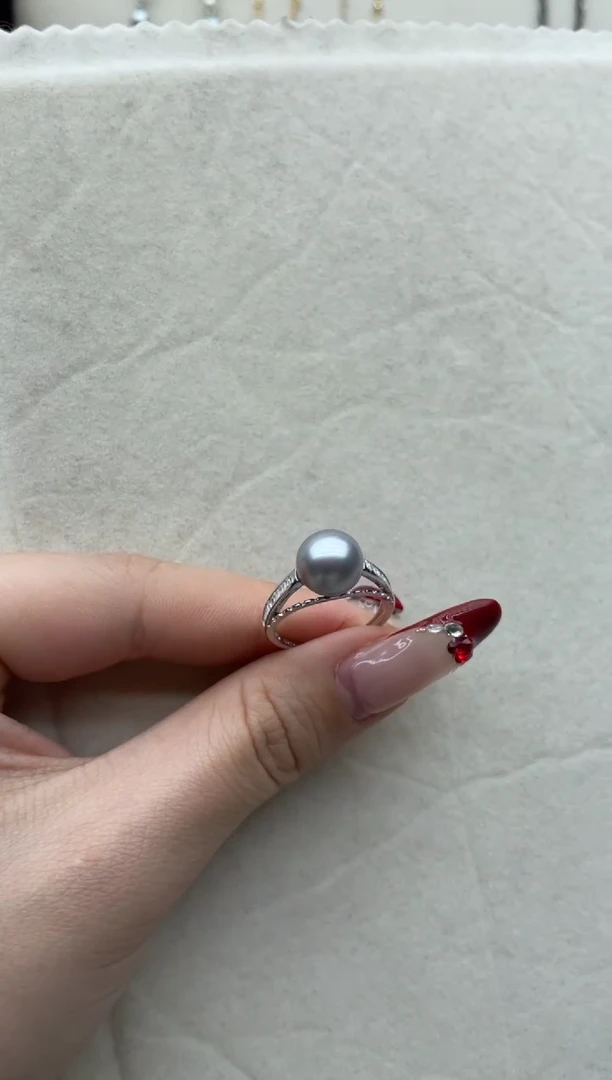【闪购商品】海水珍珠戒指银S925镶嵌A56