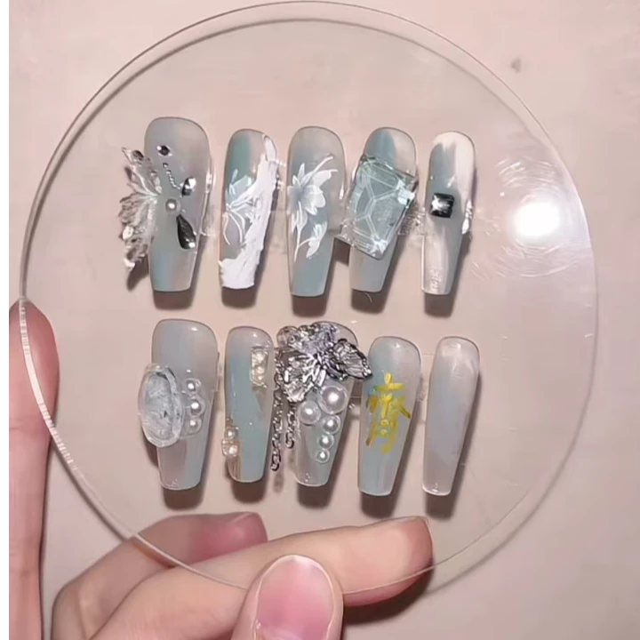 乙游高货纯手工穿戴甲 直播间随机美甲一副