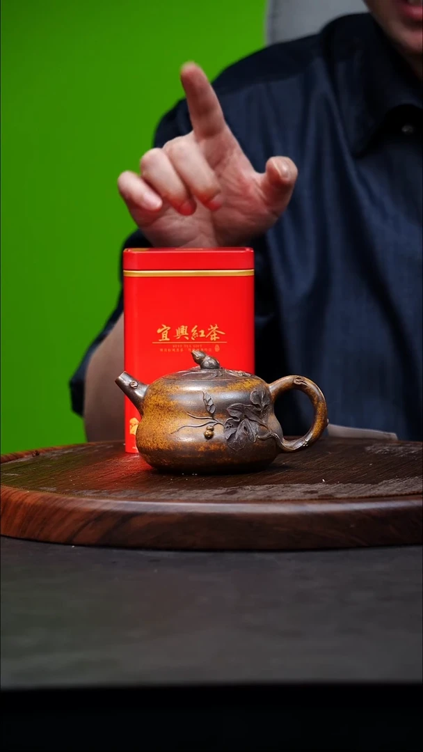 宜兴原矿高端紫砂 白麻子隧道窑柴烧220cc