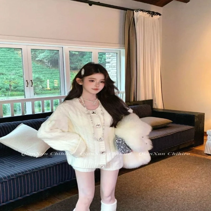 【奶昔白月光】高级气质时尚百搭毛衣休闲裤套装女秋冬慵懒两件套