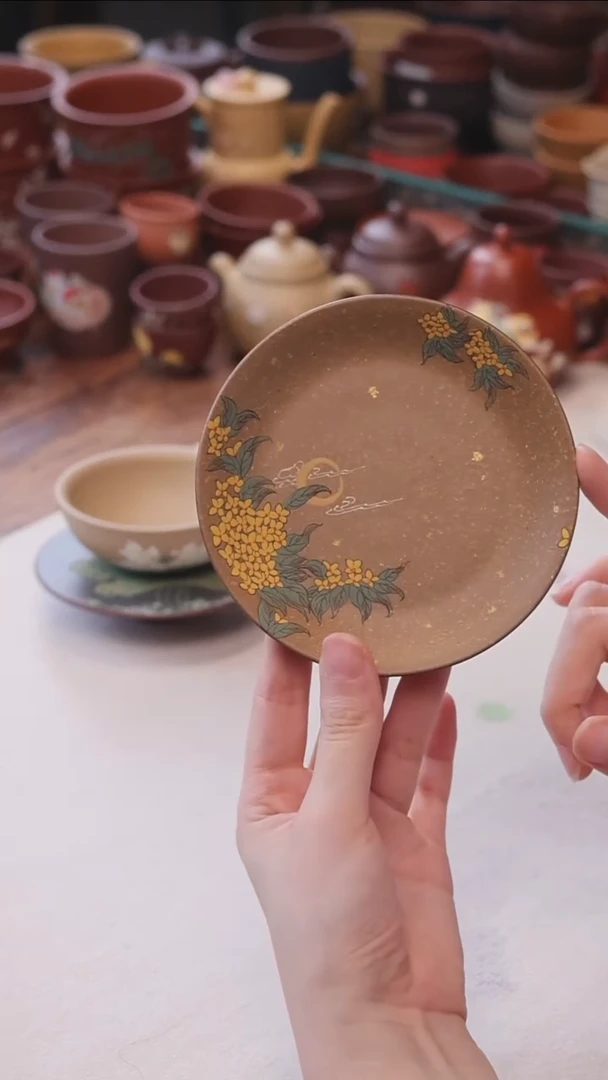 茶壶紫砂紫泥桂花茶盘