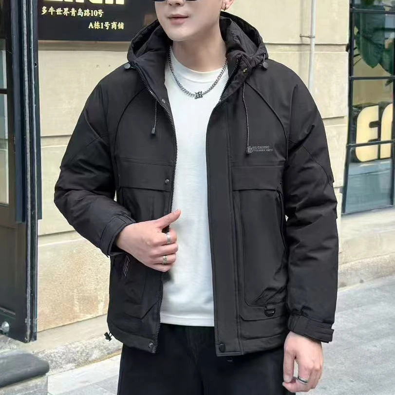 8607新款连帽保暖潮流御寒大棉服外套帅气