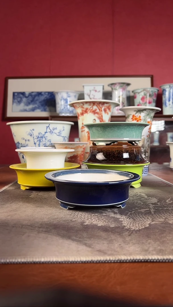 【闪购商品】高温颜色釉盆手工高温颜色釉盆手工