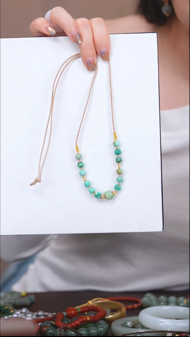 未镶嵌绿松石项链1