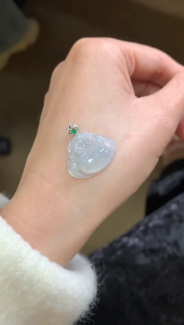 吊坠(不含链)18K金镶嵌翡翠翡翠