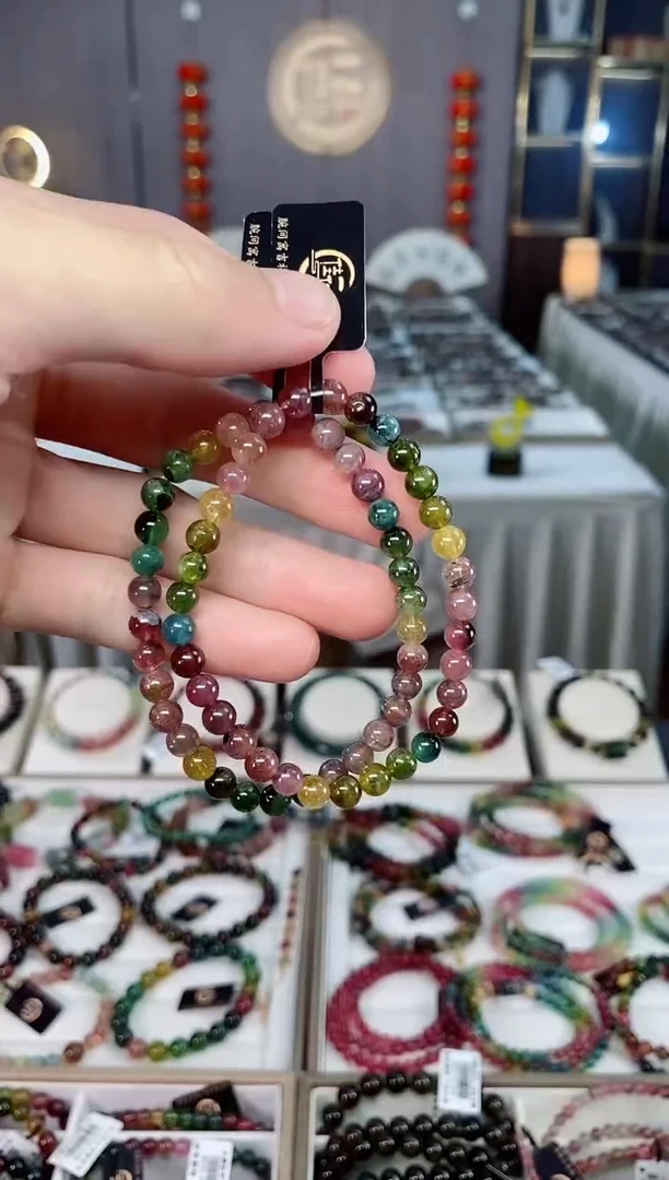 未镶嵌老矿碧玺单圈手串5mm+碧玺xion多样性发一条