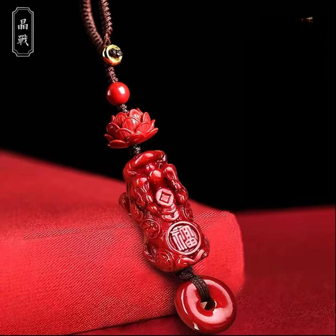 新款莲花貔貅2025年火爆新款红砂貔貅挂件莲花貔貅挂件