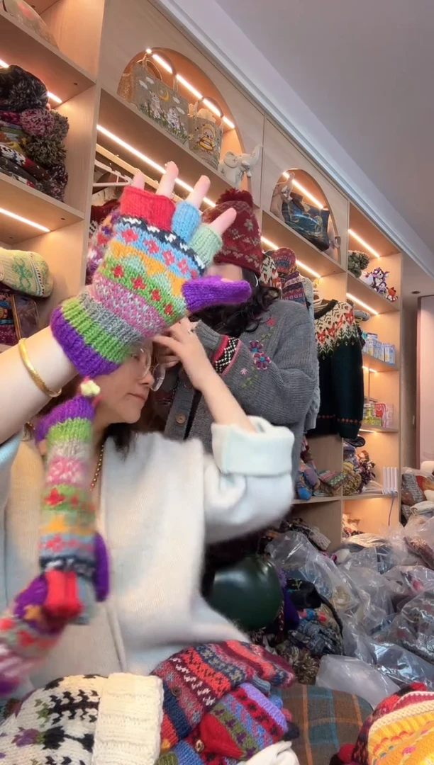 绵羊毛花*386手套