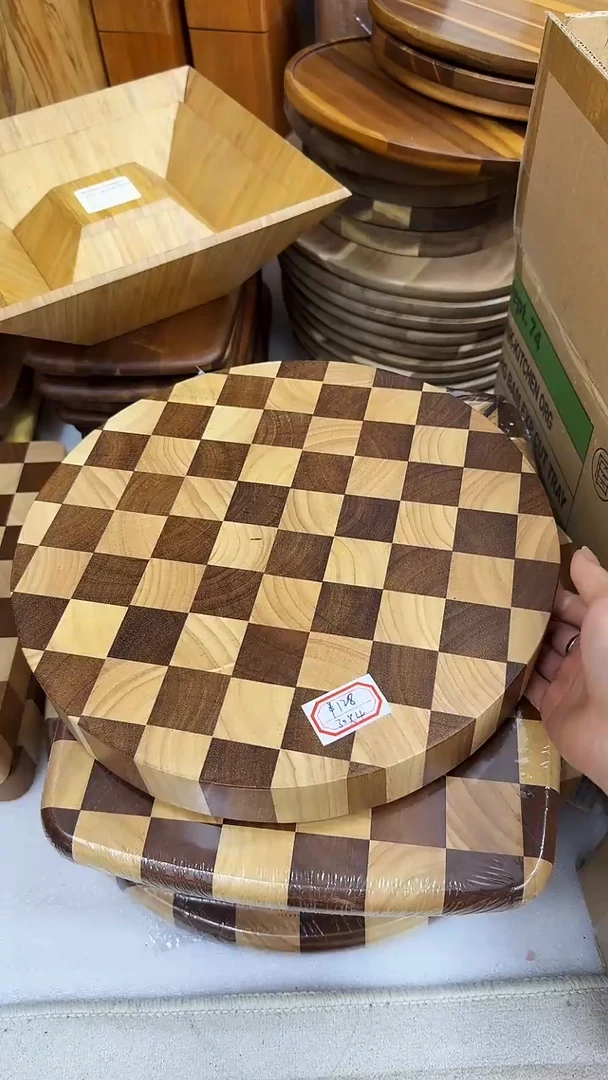 棋盆格菜板圆形不退不换