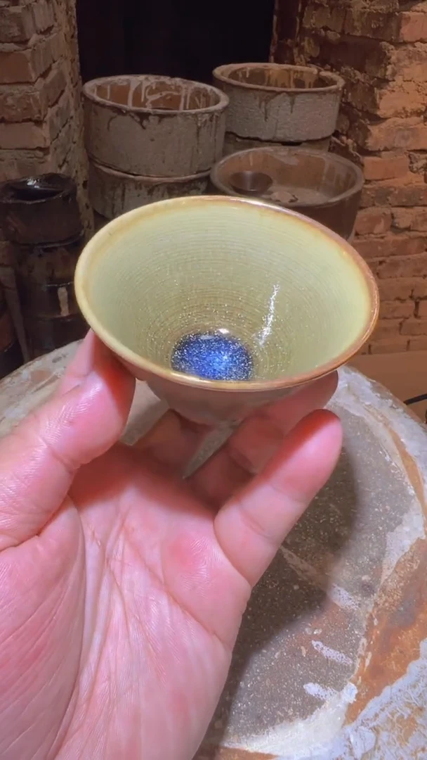 茶盏漂*9柴烧建盏主人杯