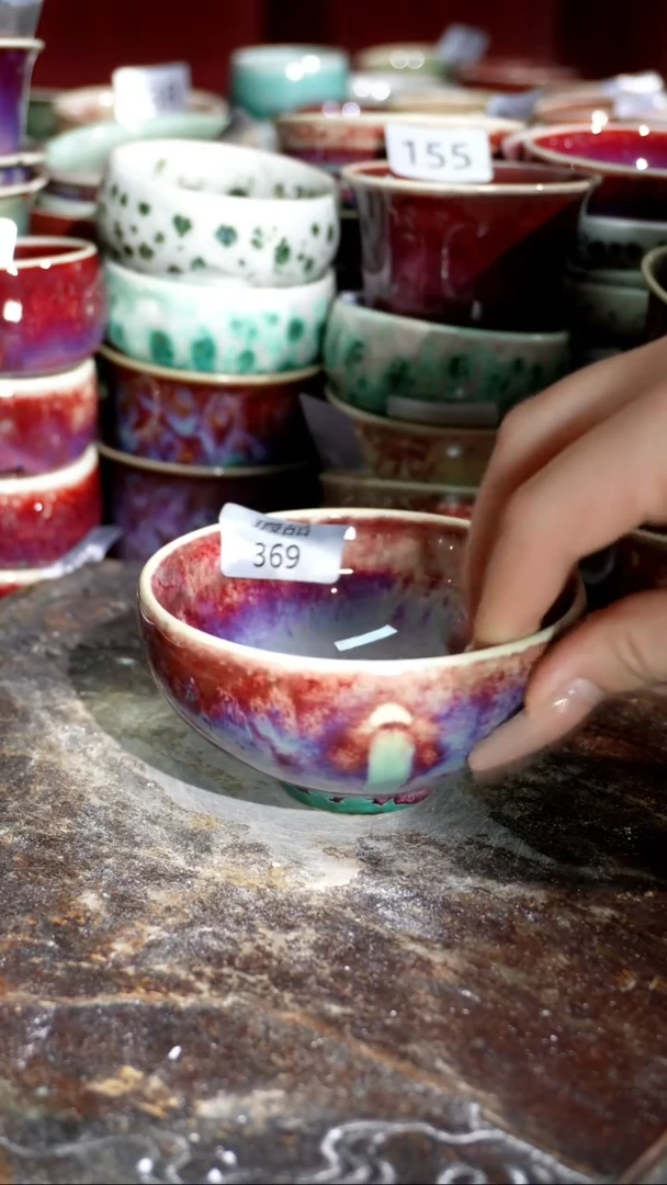 摆件精品窑变钧瓷茶器